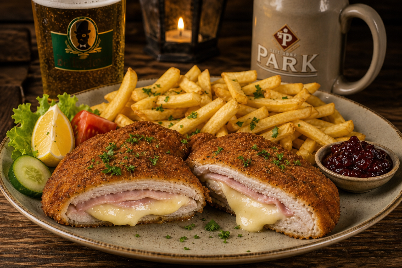 Cordon Bleu mit Pommes